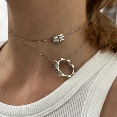 Подвеска Kazanskiy, белое золото 18 карат, 5 мм