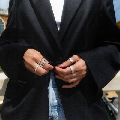 Кольцо Ducale, белое золото 18 карат, 2 мм