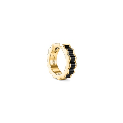  Серьга-пирсинг Memphis, желтое золото 18 карат, эмаль, 3 мм, размер Small