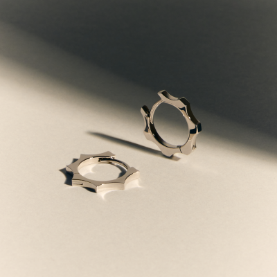 Серьга-пирсинг Kazanskiy, белое золото 18 карат, 1мм (размеры S,M)