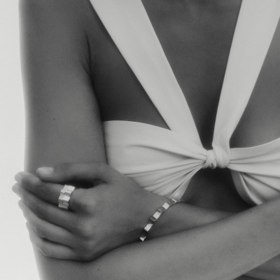 Браслет Parthenon, белое золото 18 карат, 6 мм