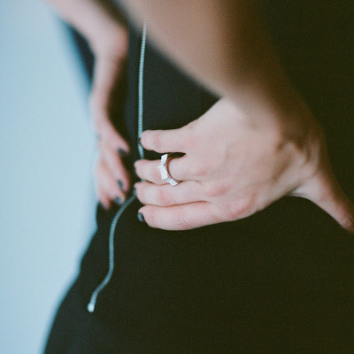 Кольцо Parthenon, белое золото 18 карат, бриллианты, 4 мм 