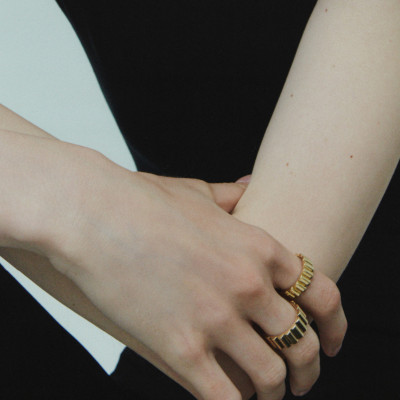 Кольцо Memphis, желтое золото 18 карат, 6 мм 