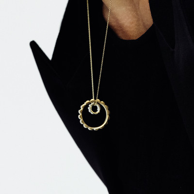 Подвеска Memphis, желтое золото 18 карат, 5 мм