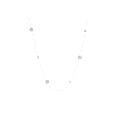 Ожерелье Parthenon, белое золото 18 карат, бриллианты, 80 см