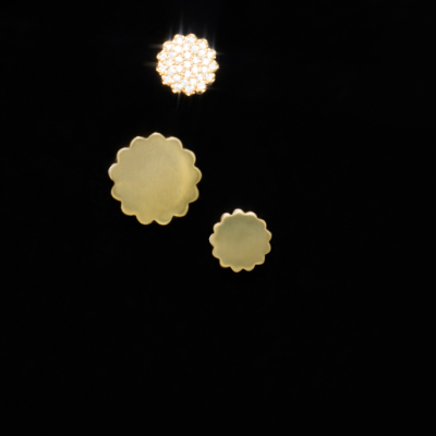 Подвеска Memphis Small, желтое золото 18 карат, бриллианты, 8 мм 