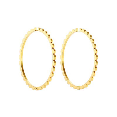 Серьги Memphis, желтое золото 18 карат, 2 мм, размер XLarge