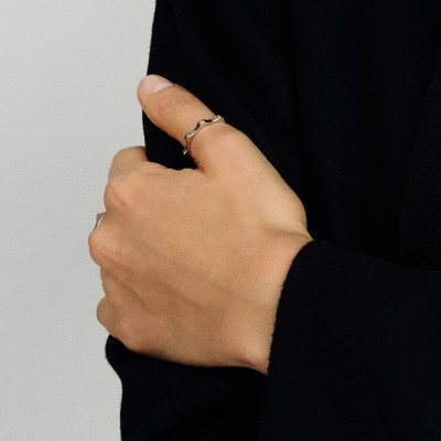 Кольцо Kazanskiy, белое золото 18 карат, 2 мм